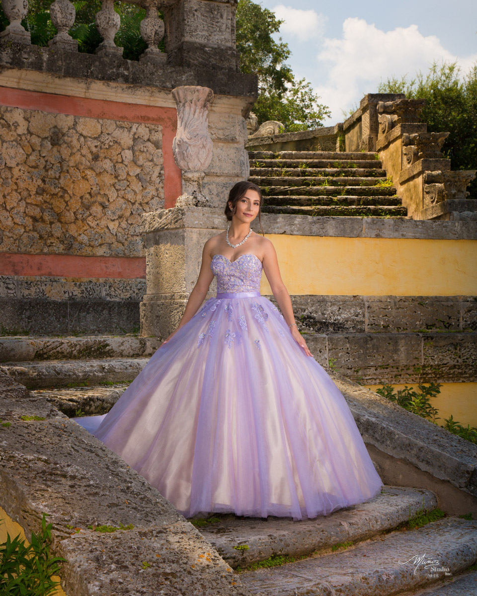 Purple quinceañera dress